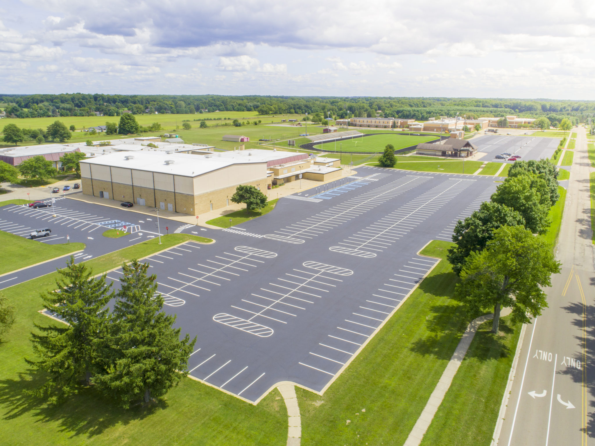 Parking Lot Repair and Sealcoating Project in Eaton Rapids MI